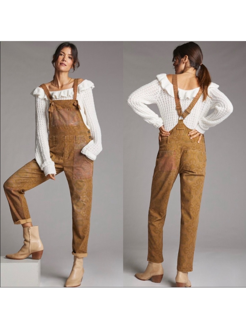 ANTHROPOLOGIE Pilcro the Wanderer Relaxed Overalls sz 27 / small